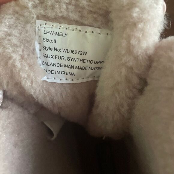 London fog collection blush pink water resistant mely duck boot faux fur size 8M - Picture 8 of 12